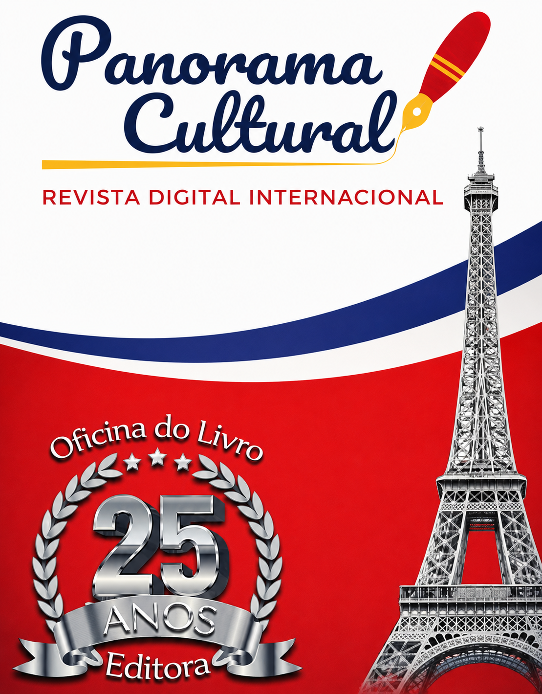 Capa da Revista Digital Internacional Panorama Cultural — Oficina do Livro Editora, Edição 1, 2026